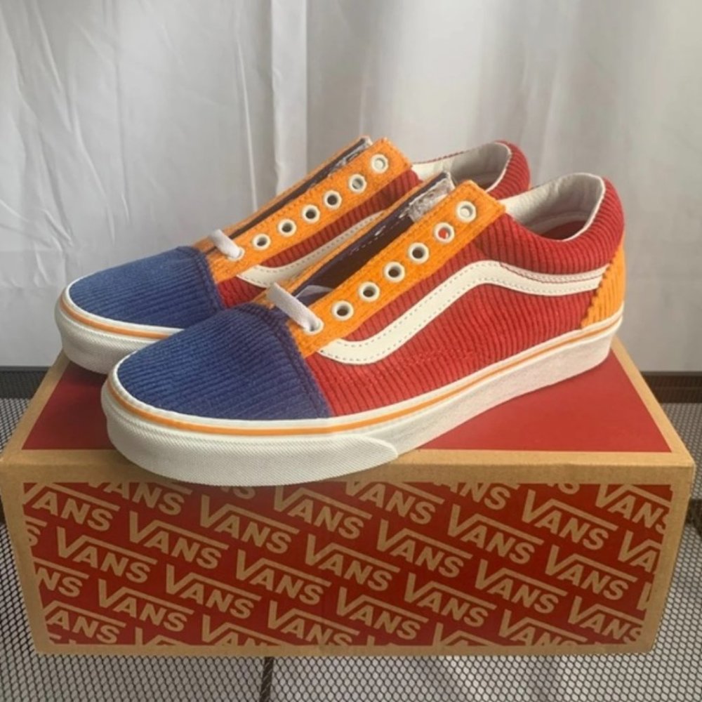 Unisex Multicolored Corduroy Vans